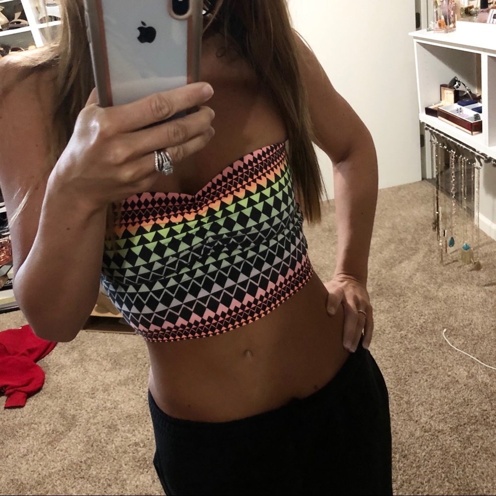 🌈NWT VS PINK RAINBOW GEO PRINT BANDEAU🌈